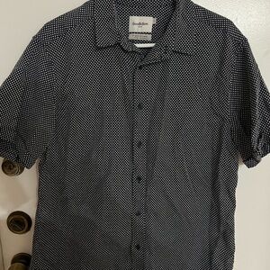 Goodfellow & Co Men's Navy and White Dot Shirt